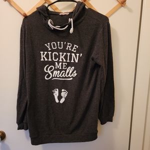 French Pastry S lightweight gray maternity hoodie used good condition.